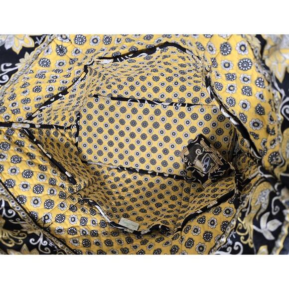 Vera Bradley X Large Tote Bag & Snap Card/ID Wallet Yellow Bird Black/Yellow - Picture 12 of 14